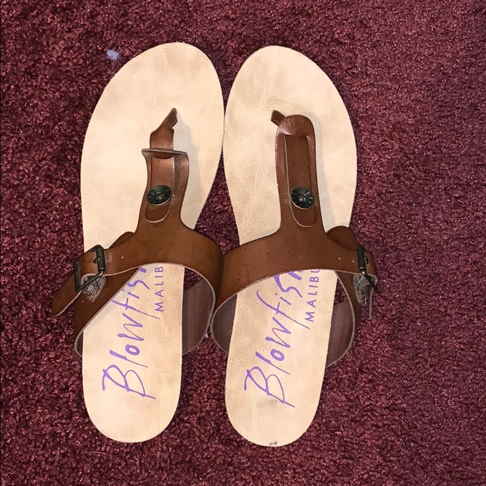 Blowfish sandals with button accent